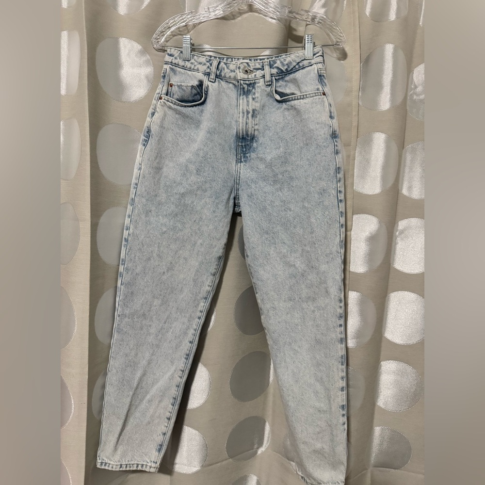 Zara High Rise Light Wash Women's Jeans, Size 6